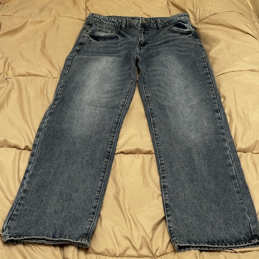 SHEIN Black Flare Wide Leg Jeans